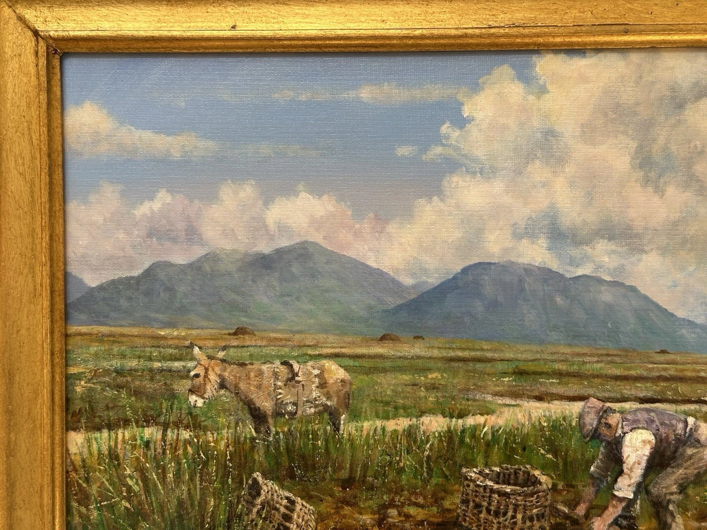 Tony McNally - Irish Landscape Signed Oil on Canvas - Working the Land 40x30cm