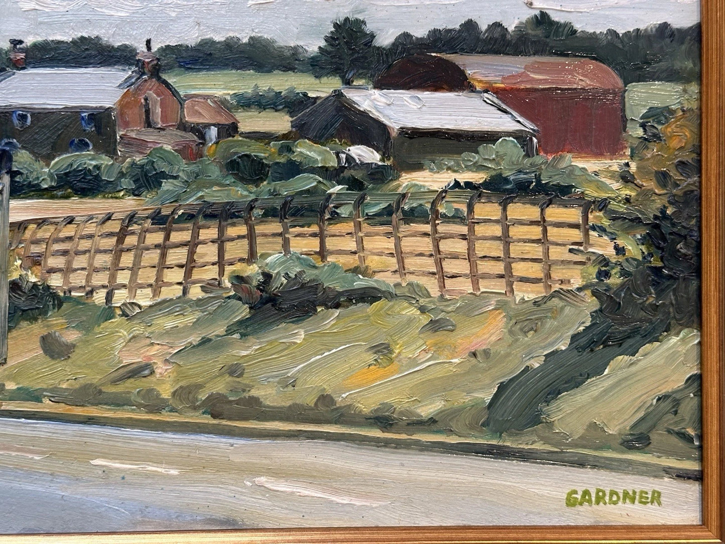 Keith Gardner RCA Framed Oil Painting Redstones Farm Wirral Landscape Signed Art