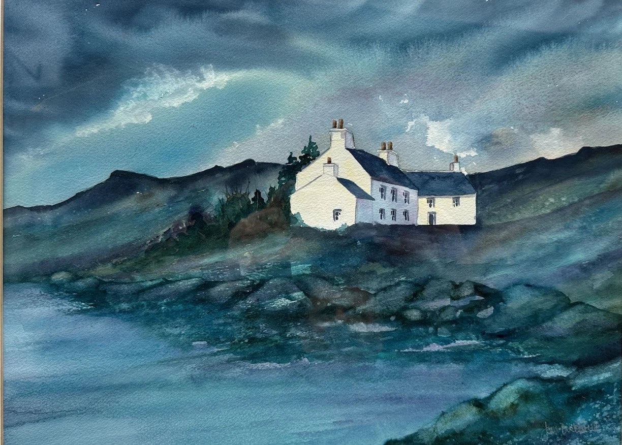 Jane Duckfield Watercolour and Gouache The Old Drovers Inn Mull Scotland 46x34cm