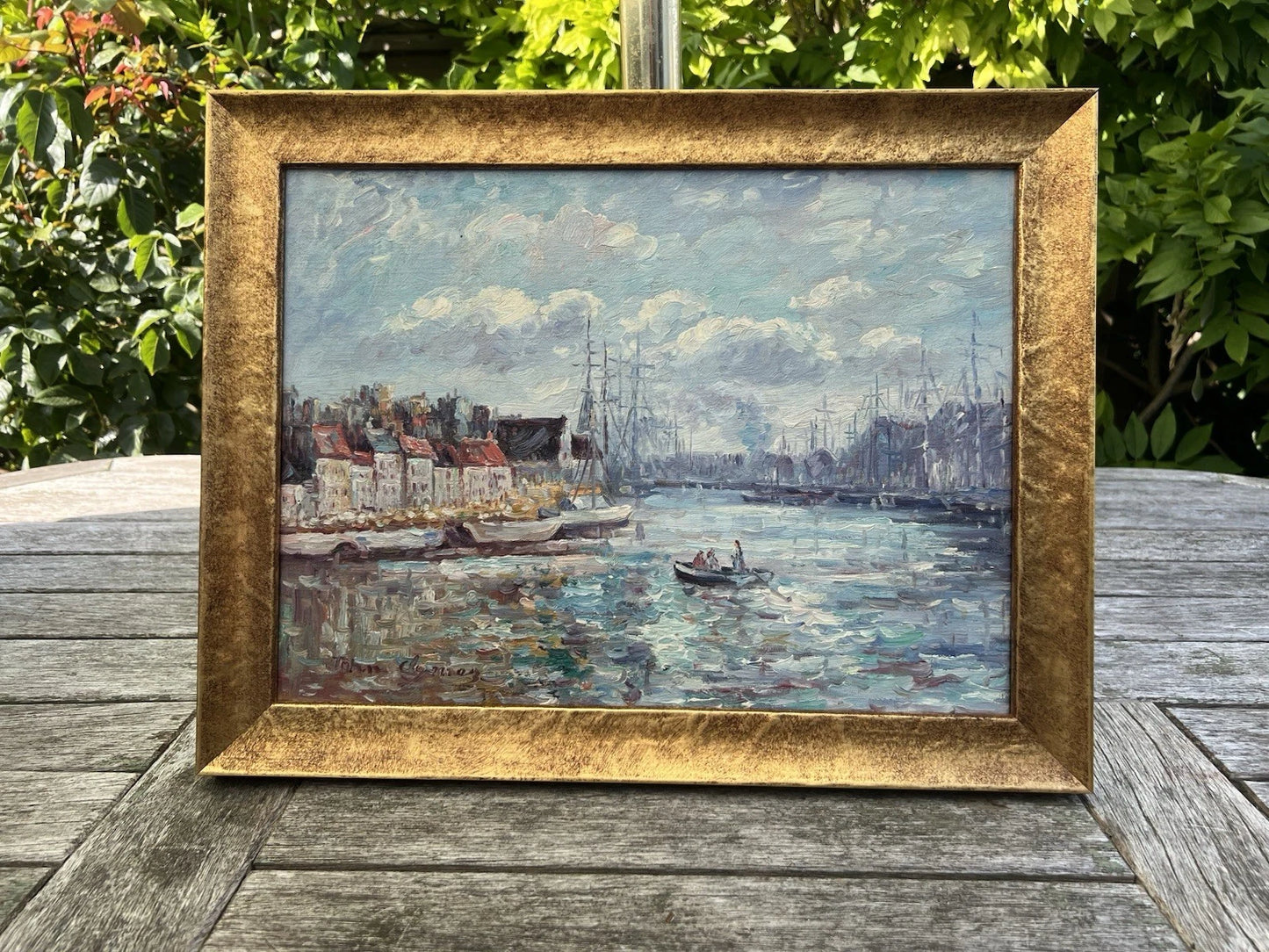 John Clymer (1932) Oil Painting Continental Harbour Signed British Impressionist