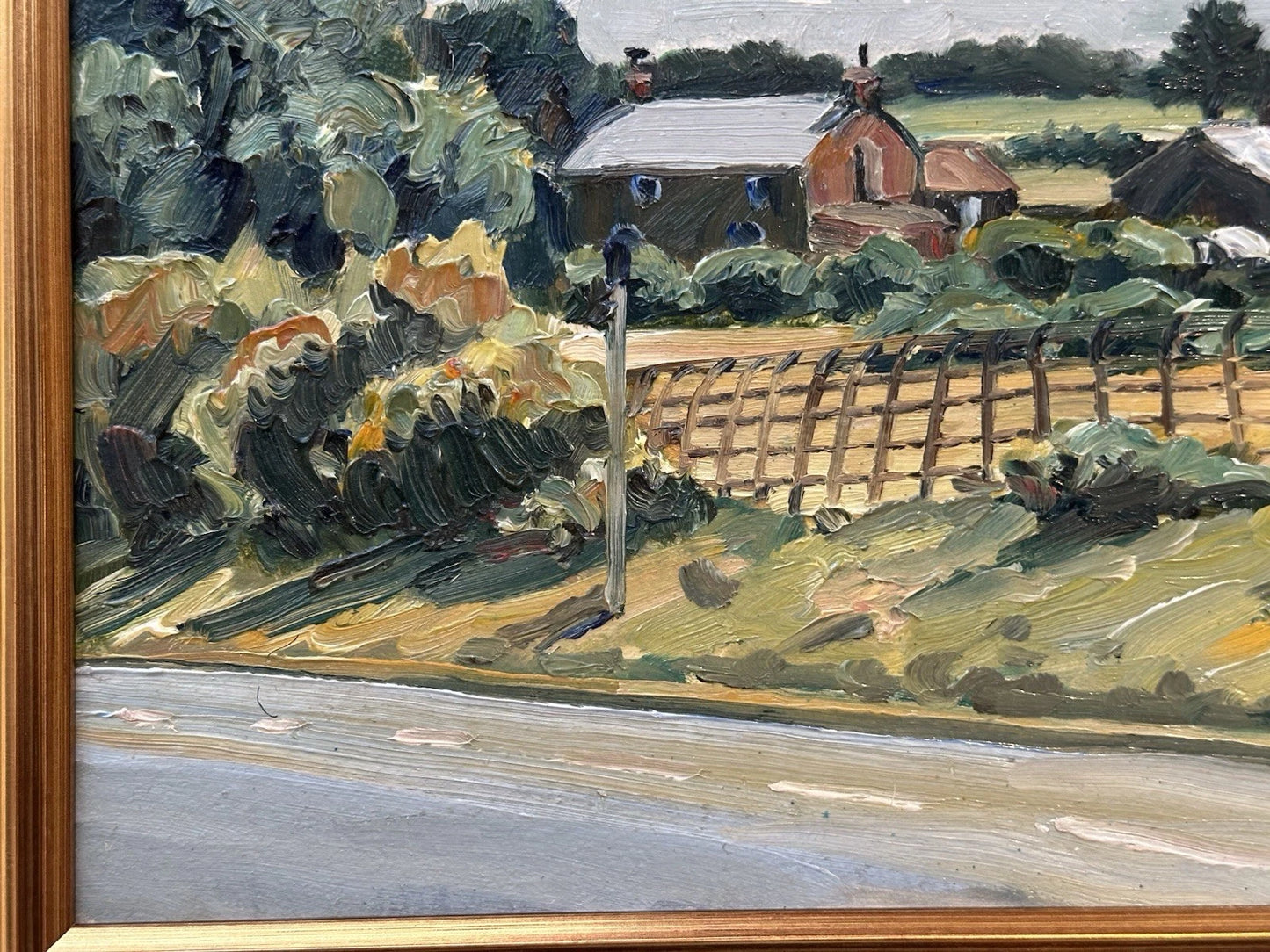 Keith Gardner RCA Framed Oil Painting Redstones Farm Wirral Landscape Signed Art