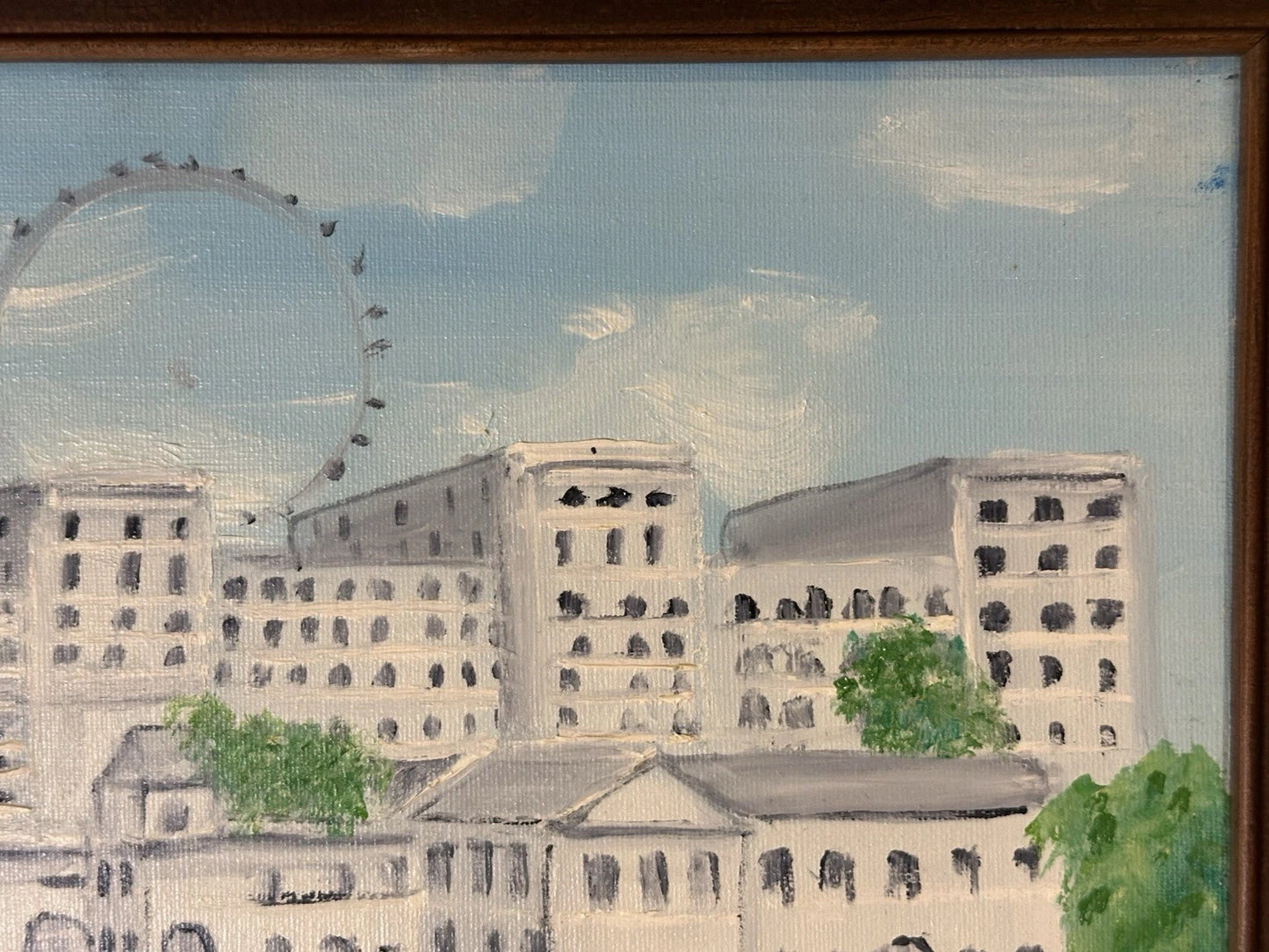 John Goodlad - London Olympics Beach Volleyball Oil Painting 40x30cm After Lowry