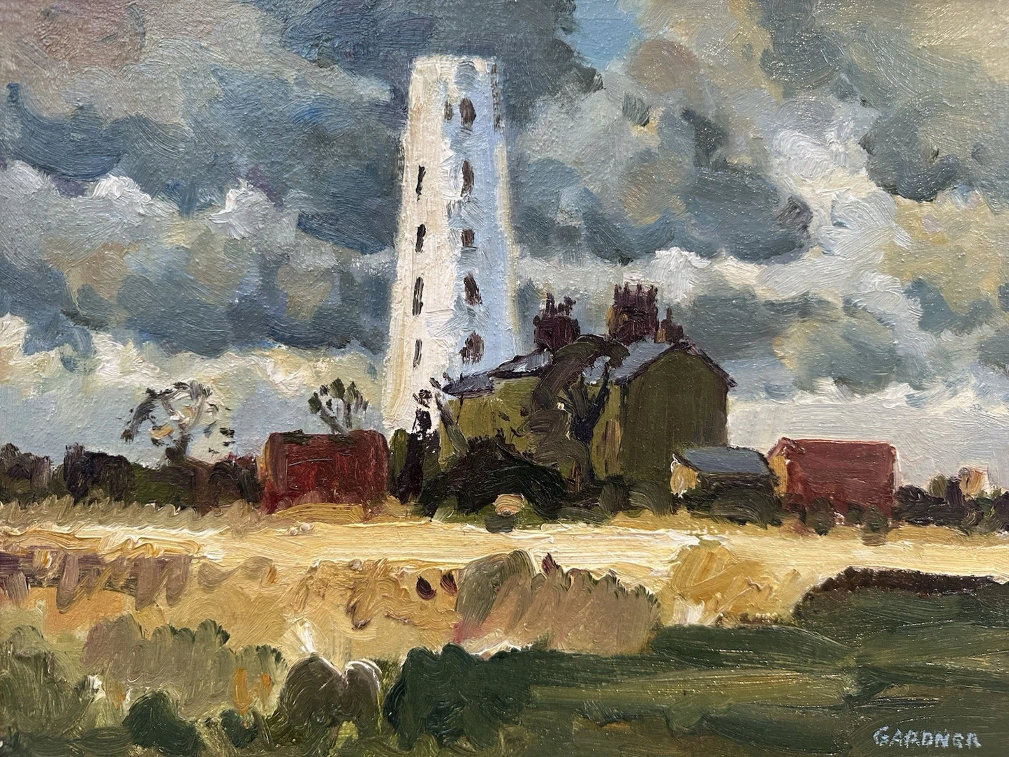 Keith Gardner RCA Framed Oil Painting Leasowe Lighthouse Wirral Signed Art