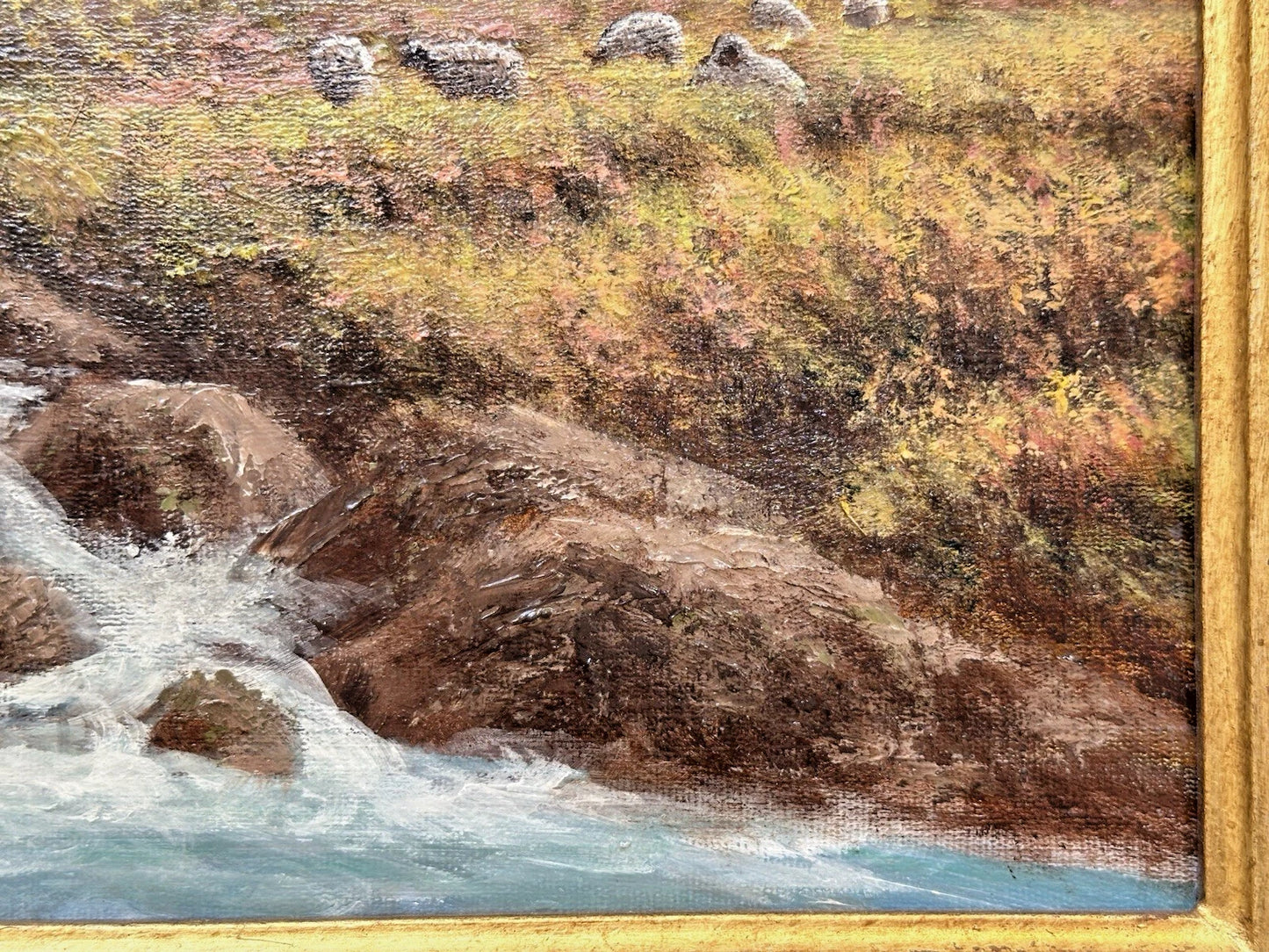 Jerry Marjoram - Irish Landscape Connemara Oil on Canvas 30x40cm Sheep Grazing