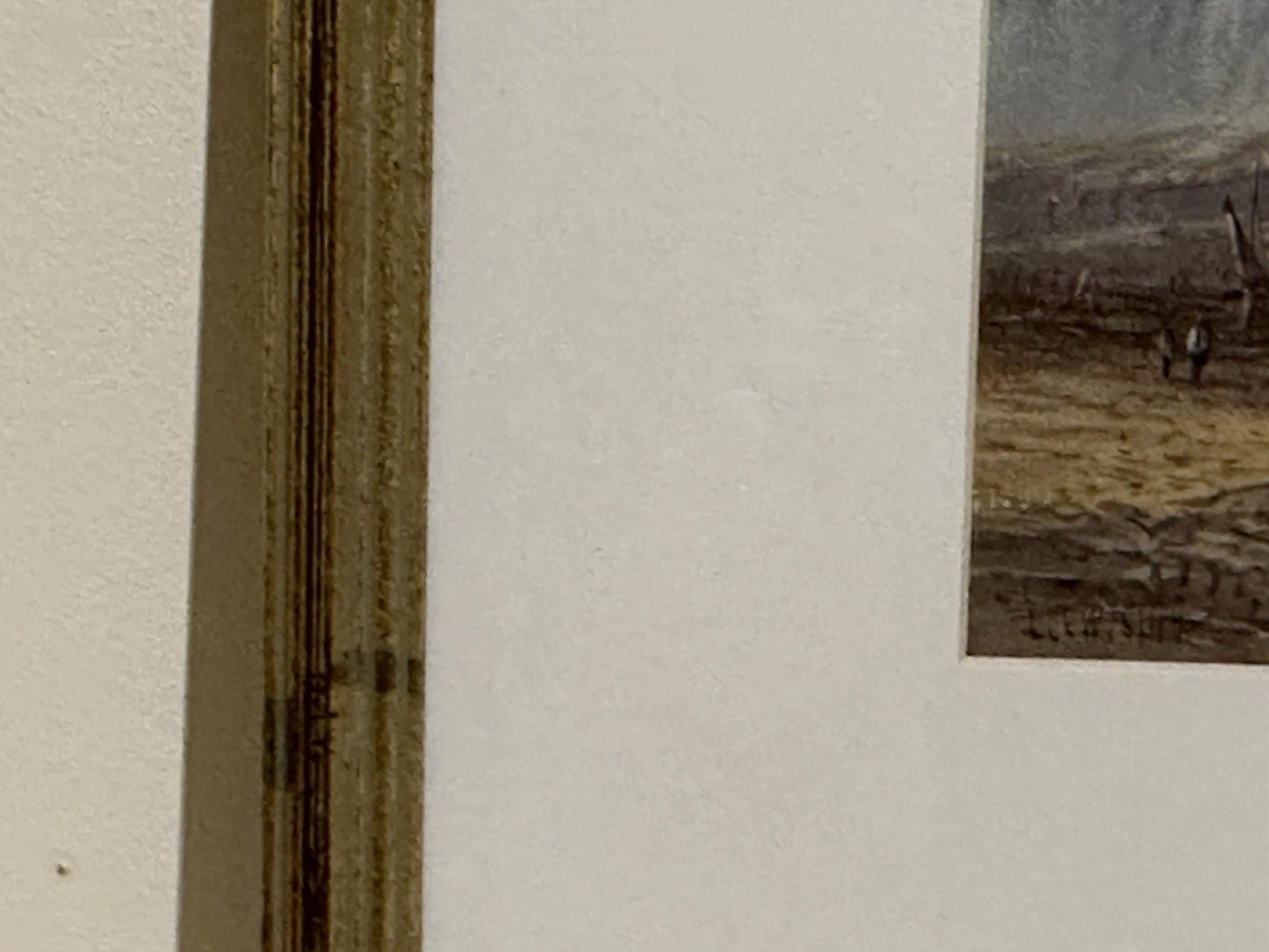 Lennard Lewis RA British Coastal Watercolour Heading Out at High Tide 17x36cm