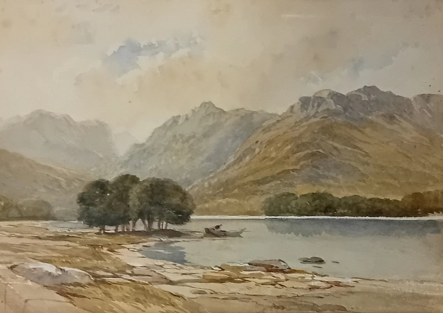 James Hervé d'Egville NWCS (c.1810–1880) Highland Landscape Watercolour 34x24cm