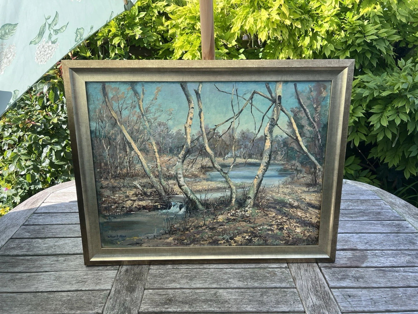 Original 1930s British Landscape Arthur E. Milne - With Crackling Leaf Underfoot