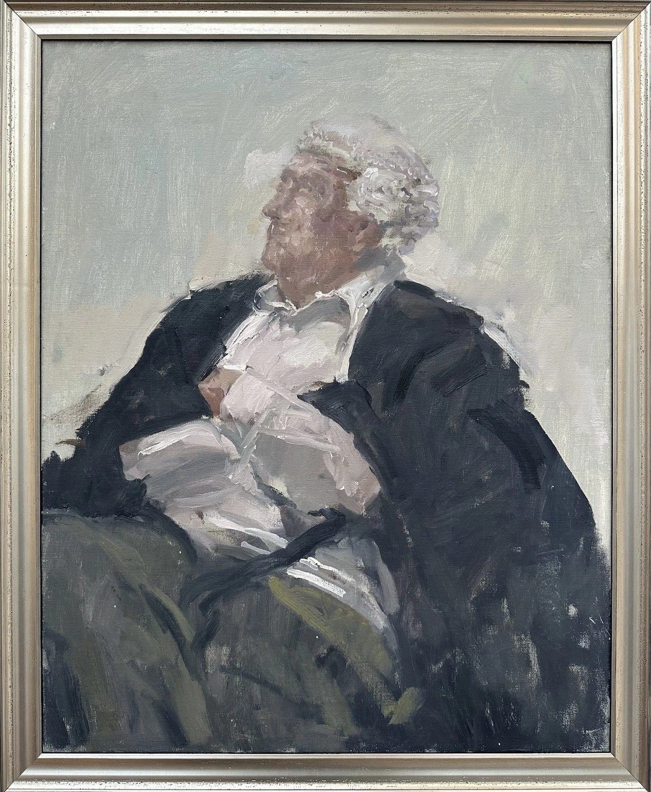 Tom Coates RP NEAC PS RBA RWS HonRWA - Oil Portrait of Seated Judge 76x61cm